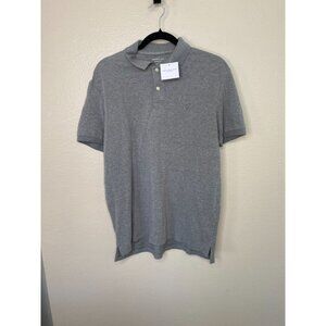 NWT American Eagle Mens‎ Gray Polo Medium short sleeve collared cotton standard